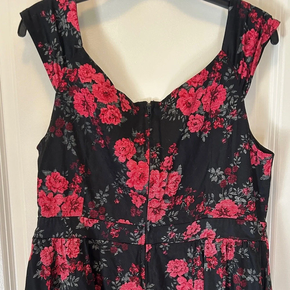 Torrid Floral Black and Pink Dress - Picture 6 of 9